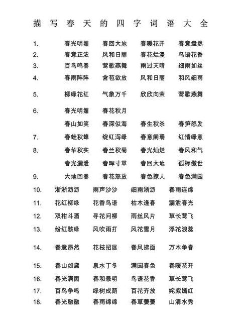 小河之美：四字词语大盘点