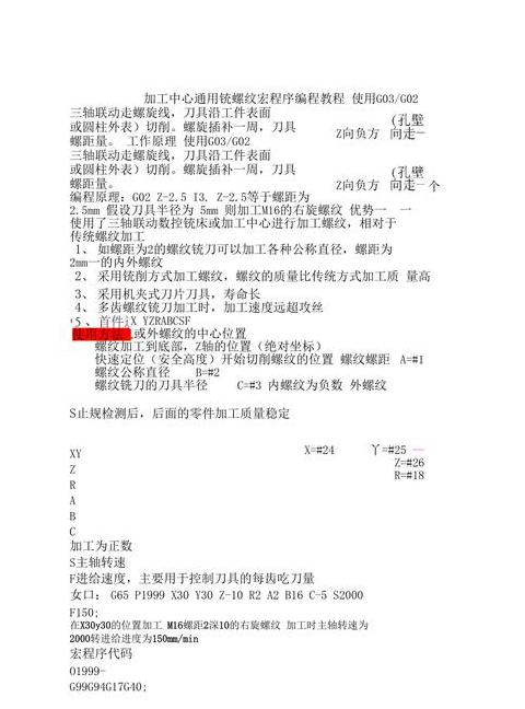M20×1.5内螺纹铣削编程技巧与宏程序解析