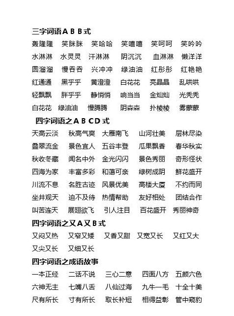 绿意盎然词语盘点：ABB式形容词的生动运用