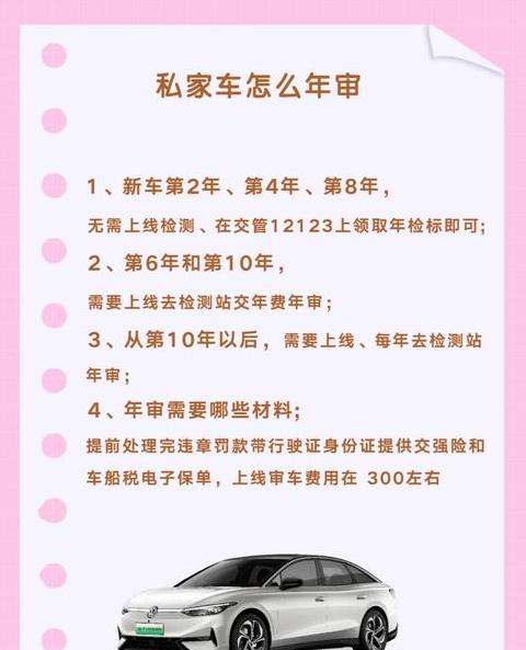 家庭轿车年审政策详解：6年后及以后如何办理？