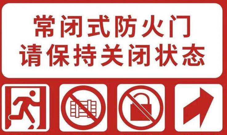 防火门开启方向与标识贴法全解析